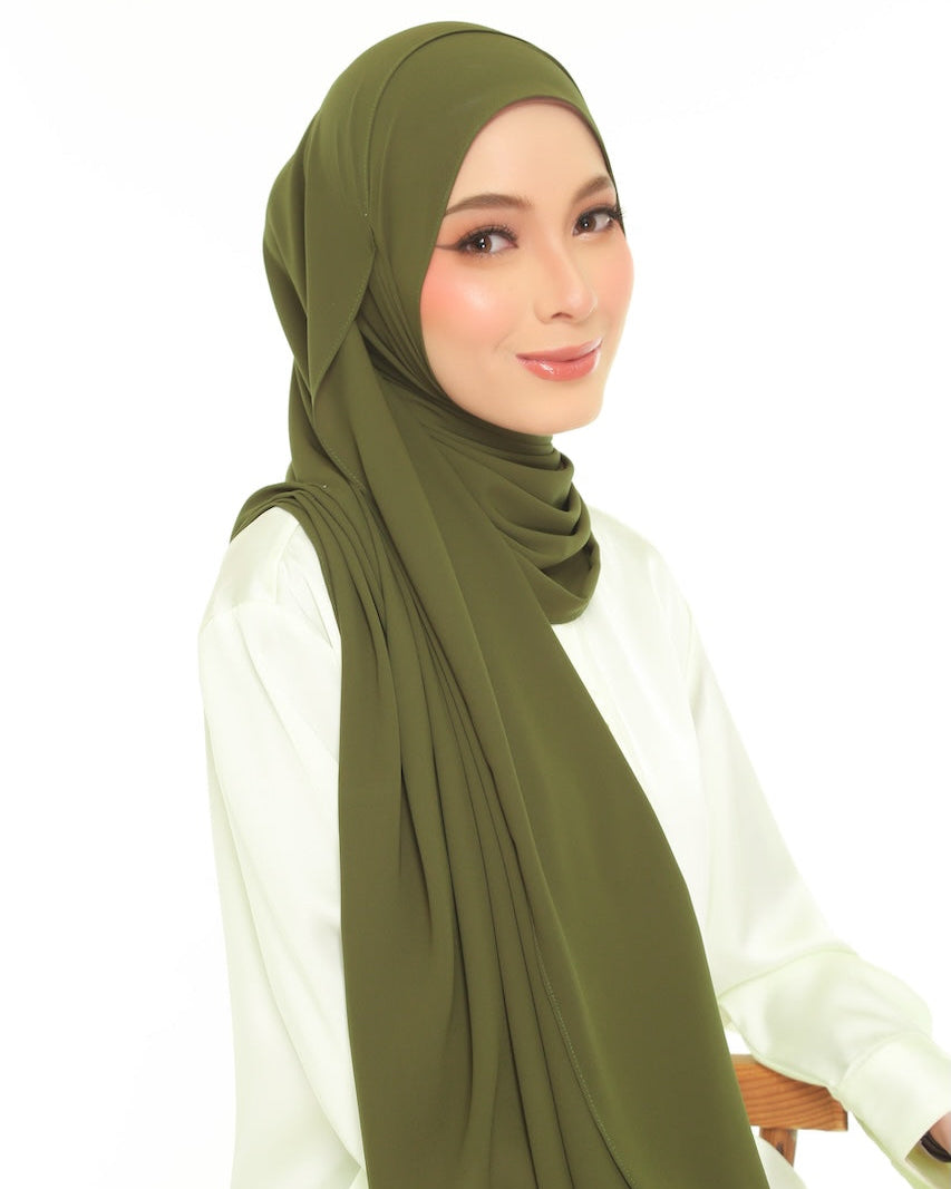 Classic Shawl in Olive Green