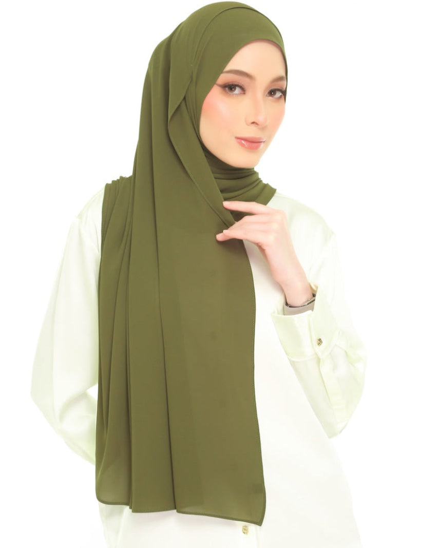 Classic Shawl in Olive Green
