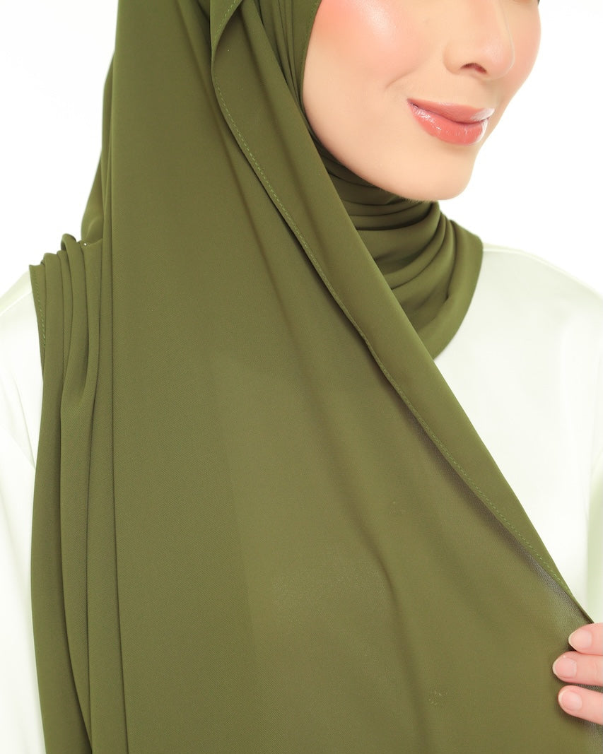 Classic Shawl in Olive Green