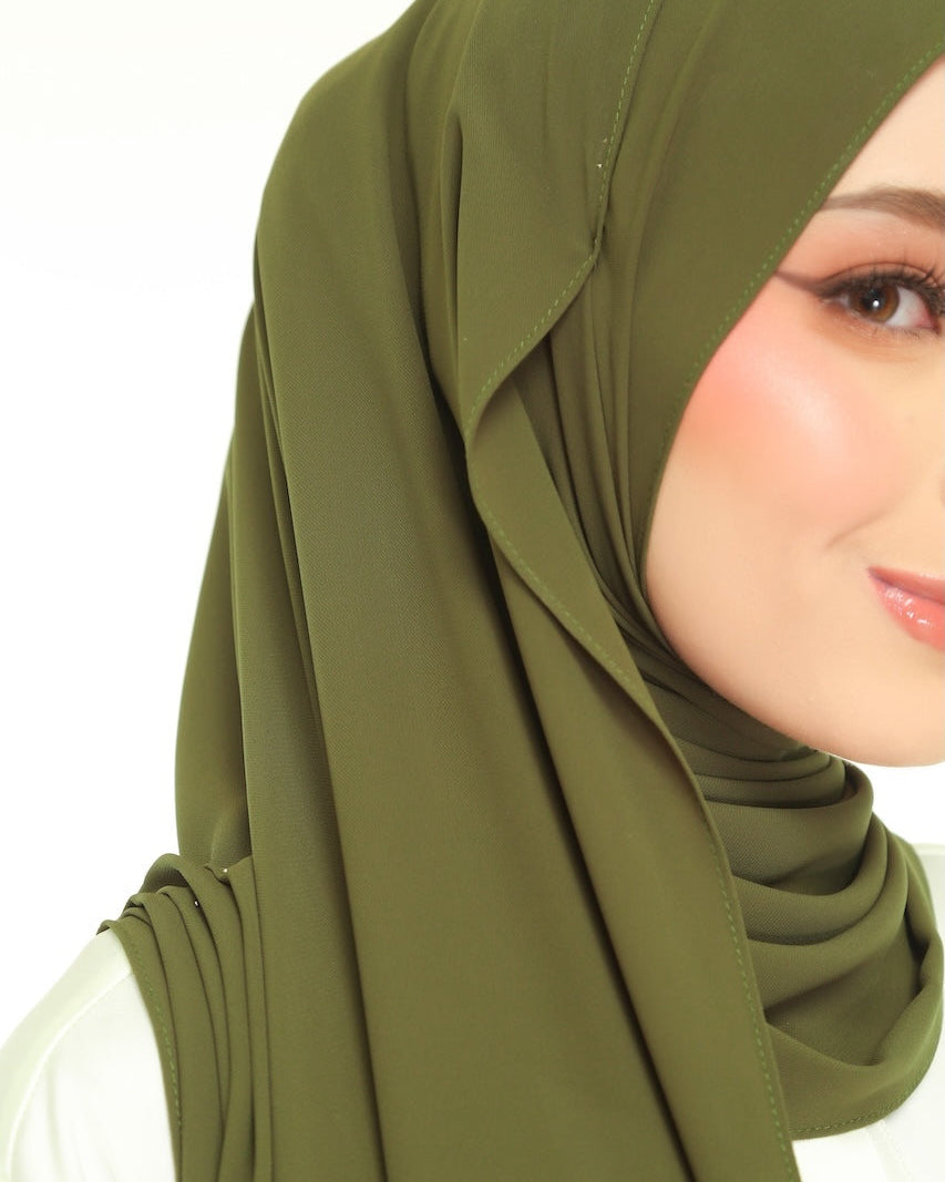 Classic Shawl in Olive Green